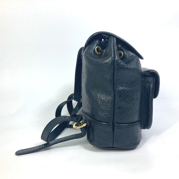 AAUTHENTICITY GUARANTEED VERSACE Sunburst Backpack Leather Black main image 8